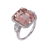 Load image into Gallery viewer, Morganite and Diamond Ring: 44485QMR8WH
