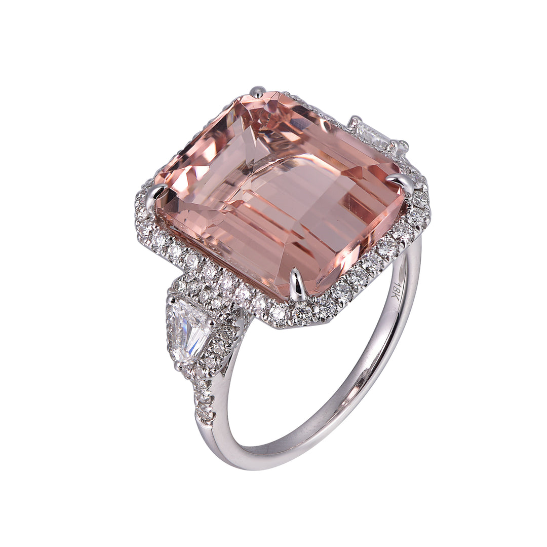 Morganite and Diamond Ring: 44485QMR8WH